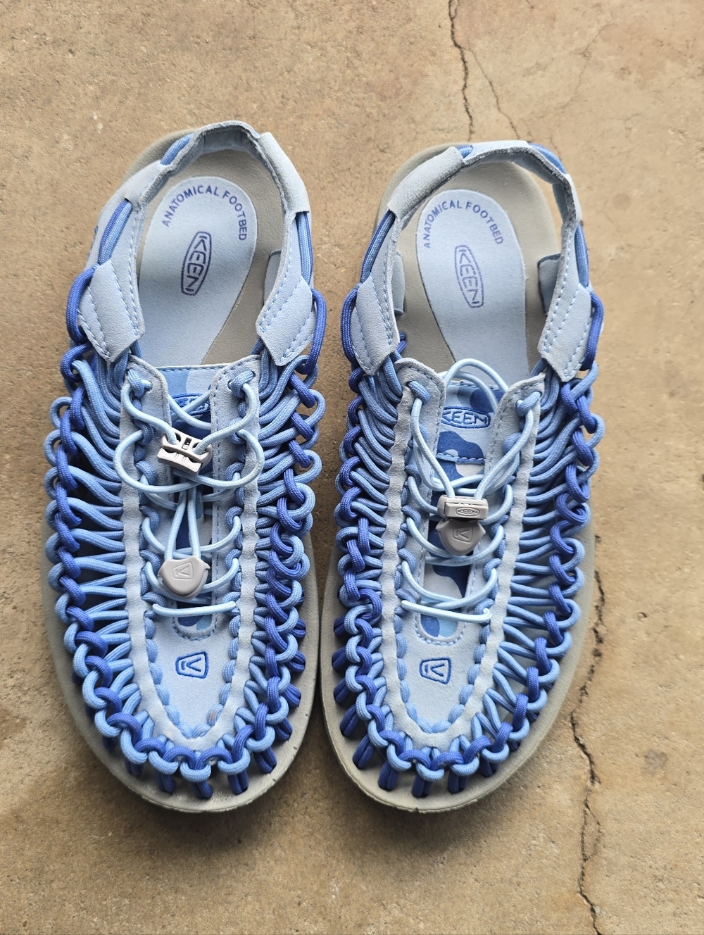Keen Uneek Woven Size 9 Blue Cord Sandals Womens Outdoor Shoes
